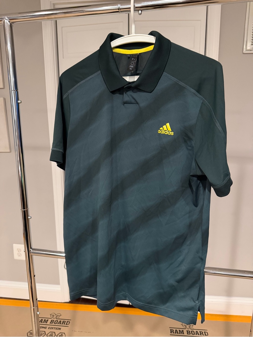 adidas Men’s Polo with Yellow Logo